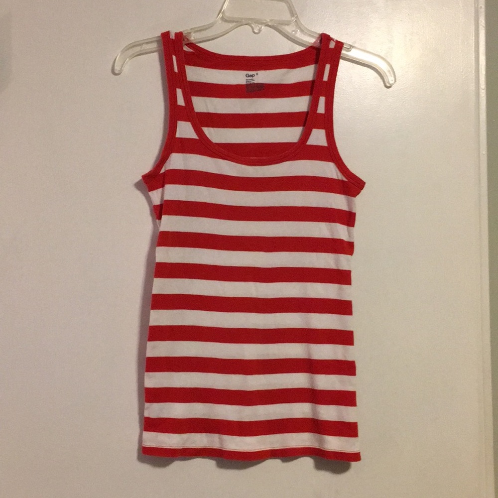 GAP Red Striped Tank Top